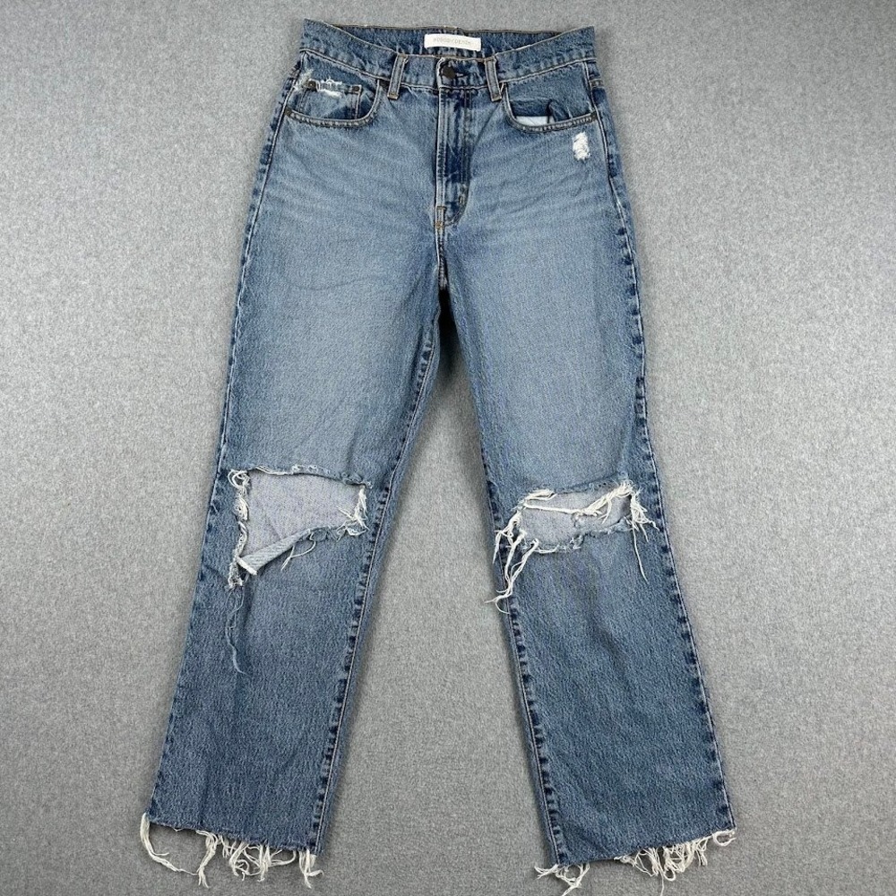 Nobody Denim Womens Jeans S 28 Arlo Jean Long Ultra High Rise Straight Distress